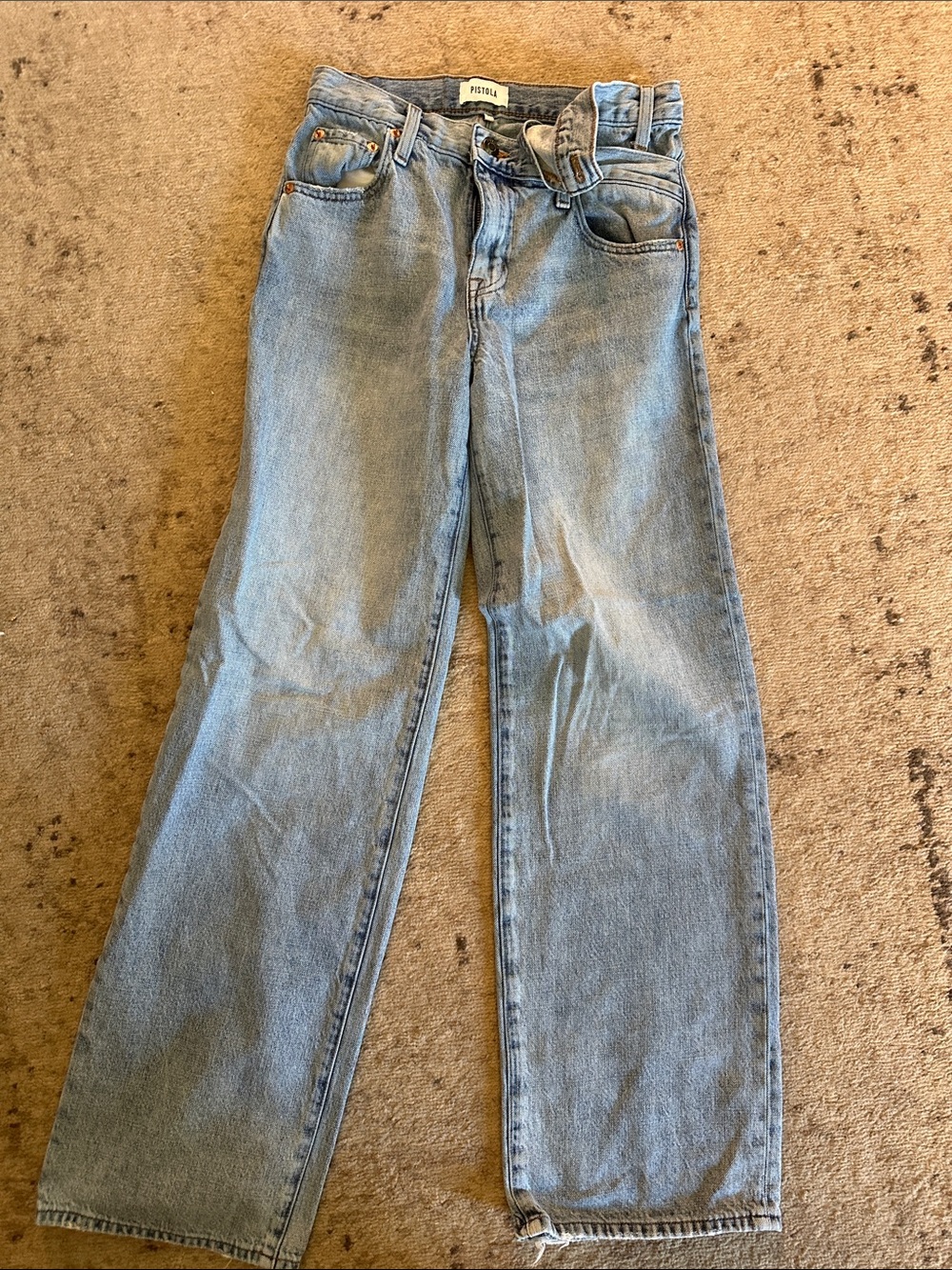 pistola womans Straight-Leg Jeans in Light Blue Denim - Picture 1 of 3